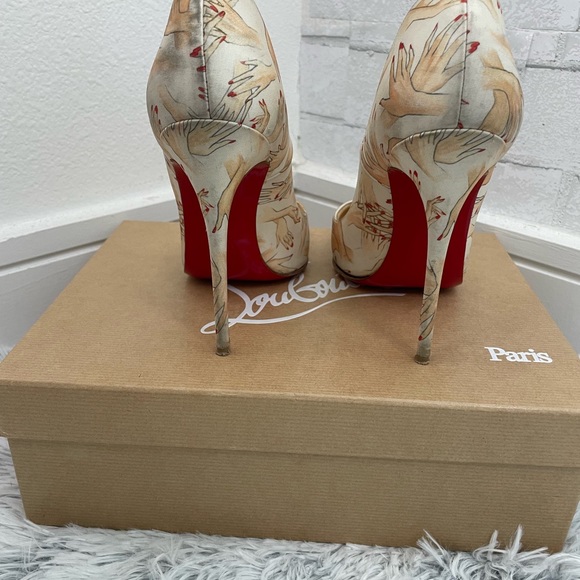 Multi color hand print Christian Louboutins - Picture 4 of 8